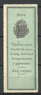 EL SALVADOR 1904 Timbre Para Revenue Alcohol Selling Tax VENTA DE ALCOHOLES, BEBIDAS FERMENTADAS Y GASEOSAS MNH - El Salvador