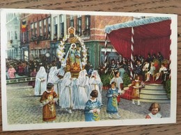 Carte, Publicité Chocolat "CÔTE D'OR" Chromo N°2, FOLKLORE BELGE, Bruges, Procession Du St Sang, Vierge Et Enfant Jésus - Schokolade