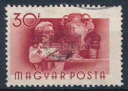 O 1957 Vöröskereszt IV. 30/30f Fordított Felülnyomással (150.000) - Other & Unclassified