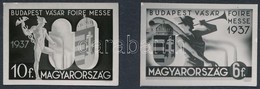 1937 Vásár: Gönczi Gebhardt Tibor Meg Nem Valósult Bélyegterveinek Bélyegméretű Nyomdai Fotói. Rendkívüli, Talán Egyedi  - Other & Unclassified
