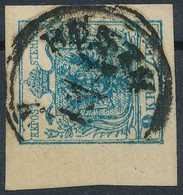 O 1850 9kr MPIII Vastag Papír 6-6,5 Mm ívszéllel / Thick Paper With Margin ,,PESTH' - Other & Unclassified