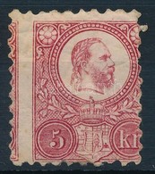 * 1871 Réznyomat 5kr Látványosan Elfogazva (gumitörések, Gumihiány / Gum Creases, Gum Disturbances) - Other & Unclassified