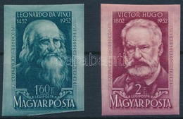* 1952 Leonardo Da Vinci és Victor Hugo Vágott Sor (9.000) - Andere & Zonder Classificatie