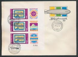 1977 Bélyegbemutatók Vágott Blokk FDC-n (4.000) - Other & Unclassified