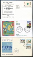 50 Db Külföldi FDC (USA, Franciaország, Ciprus Stb.) - Other & Unclassified