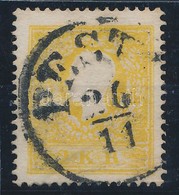 O 1858 2kr I. Tipus Sötétsárga, Centrált, 'PEST(H)' Certificate: Ferchenbauer - Other & Unclassified