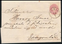 1864 5kr Levél ,,TOTIS' (sérült, Hajtott Bélyeg) - Other & Unclassified