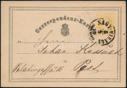 1870 Díjjegyes Levelezőlap 'NAGY-MIHÁLY ZEMPL. MEGYE' - Pest - Other & Unclassified