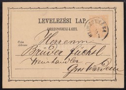 1874 2kr Díjjegyes Levelezőlap 'NYÍREGYHÁZA' - Nagyvárad - Other & Unclassified