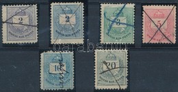 O 1881 2kr, 3kr, 5kr, 10kr és 20kr Kézi érvénytelenítéssel - Other & Unclassified