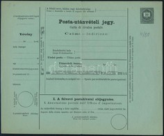 1874 Posta-utánvételi Jegy, Magyar-olasz (MBK 4) (5.000) - Andere & Zonder Classificatie