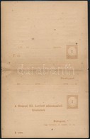 1884 Használatlan 2kr Díjjegyes Adóintés H Minta (MBK 14-1) (6.000) - Other & Unclassified