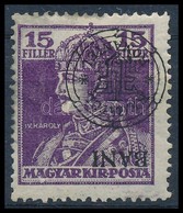 * 1919 Károly 15f, Fordított Felülnyomással / Mi 46 I. With Inverted Overprint. Signed: Bodor - Autres & Non Classés