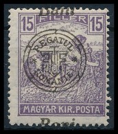 * 1919 Arató 15f Elcsúszott Felülnyomással / Mi 32 II. With Shifted Overprint. Signed: Bodor - Altri & Non Classificati