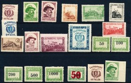 ** (*) * Nyugat-Magyarország VII. 1921 20 Db Bélyeg, Közte Szín Eltérések és Elfogazások / 20 Stamps With Colour Varieti - Andere & Zonder Classificatie