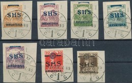 SHS 1918 7 Klf Bélyeg Kivágásokon (17.500) / 7 Different Stamps, Signed: Bodor - Andere & Zonder Classificatie