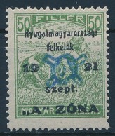 ** Nyugat-Magyarország II. 1921 Arató 50f Garancia Nélkül (18.000) - Andere & Zonder Classificatie
