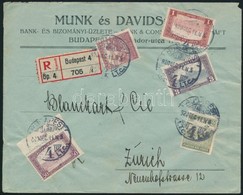 1920 Ajánlott Levél Svájcba / Registered Cover To Switzerland - Altri & Non Classificati