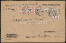 1921 Hivatalos Helyi Tértivevényes Levél 3,50K Bérmentesítéssel / Official Local Cover With Recorded Delivery - Autres & Non Classés