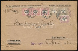 1921 Hivatalos Helyi Tértivevényes Levél 3,50K Bérmentesítéssel / Official Local Cover With Recorded Delivery - Otros & Sin Clasificación