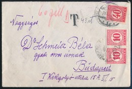 1930 Bélyeghiány Miatt 2 X 10f + 40f Portózott Levél - Other & Unclassified