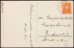 1934 Képeslap KESZTHELY - BUDAPEST Vasúti Bélyegzéssel - Other & Unclassified