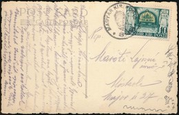 1940 Képeslap Besztercéről Kisegítő Bélyegzéssel / Postcard From Beszterce With Provisional Postmark - Sonstige & Ohne Zuordnung