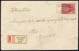 1941 Ajánlott Levél ALSÓNEMESAPÁTI Postaügynökségi Bélyegzéssel / Registered Cover With Postal Agency Postmark - Altri & Non Classificati