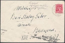 1941 Levél  'TARACKÖZ-TEPELICZE-BUDAPEST' Kétnyelvű Mozgóposta Bélyegzéssel / Cover With Bilingual Railway Postmark - Andere & Zonder Classificatie