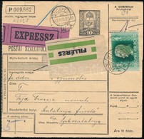 1942 Expressz Filléres Csomagszállító / Express Parcel Card - Andere & Zonder Classificatie