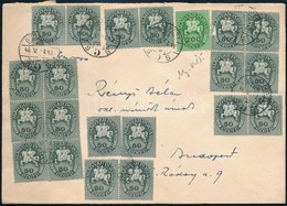 1946 (14. Díjszabás) Helyi Levél 21 Db Bélyeggel Bérmentesítve / Local Cover With 21 Stamps Franking - Other & Unclassified