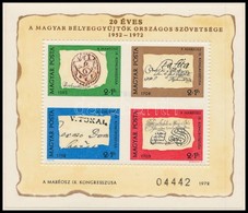 ** 1972 Bélyegnap (45.) Blokk Hátoldalán 'A MAGYAR POSTA AJÁNDÉKA' Felirattal (30.000) - Autres & Non Classés