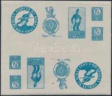 ** 1921 Rampacher Pál Fordított állású Teljes Emlékív / Inverted Souvenir Sheet - Autres & Non Classés