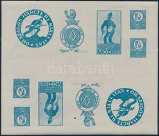 ** 1921 Rampacher Pál Fordított állású Teljes Emlékív / Inverted Souvenir Sheet - Otros & Sin Clasificación