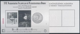 ** 2013 XVII. Nemzetközi Filatéliai és Numizmatikai Börze Feketenyomat Fogazott Emlékív Pár Azonos Sorszámmal, Hátoldalá - Other & Unclassified