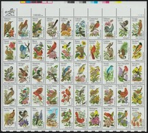 ** 1982 Madarak és Növények, Az 50 állam Kisív,
Birds And Plants, 50 States Mini Sheet
Mi 1532-1581 F - Andere & Zonder Classificatie