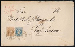 1870 10kr + 15kr Ajánlott Levélen / On Registered Cover 'HABSBURGGASSE WIEN' - 'NAGY KANIZSA' - Other & Unclassified