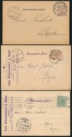 1896-1908 3 Db Levelezőlap Céglyukasztásos Bélyegekkel / 3 Postcards With Perfin Stamps - Other & Unclassified