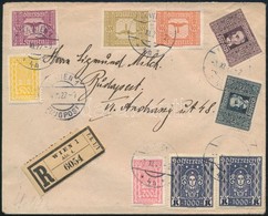 1922 Dekoratív Ajánlott Légi Levél Budapestre / Registered Airmail Cover To Budapest - Otros & Sin Clasificación