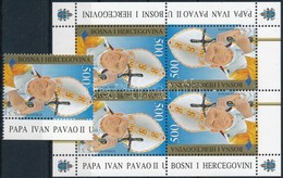 ** 1996 II. János Pál Pápa Bélyeg + Kisív,
Pope John Paul II Stamp + Minisheet
Mi 76 - Andere & Zonder Classificatie