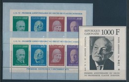 ** 1970 Claude Dornier Halálának Első évfordulója Kisív Mi 378-385 + Vágott Kisív Mi 386-393 + Blokk 16A-17 - Other & Unclassified