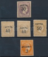 * 1900 Forgalmi 5 érték Mi 108 B, 109 A + B, 110 A, 111 B - Altri & Non Classificati