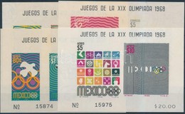 ** 1968 Nyári Olimpia 4 Klf Vágott Blokk Mi 15-18 - Andere & Zonder Classificatie