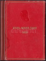 ** 1953 Karl Marx Halálának 70. évfordulója Emlékfüzet (piros Kartonkötésben, A Borítón Marx Profiljával) Mi S 344-353 ( - Andere & Zonder Classificatie