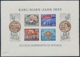 ** 1953 Karl-Marx év Blokk Mi 9 B (betapadás) - Andere & Zonder Classificatie
