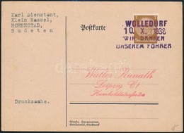 Sudetenland Levelezőlap Alkalmi Bélyegzéssel / Postcard With Special Postmark - Andere & Zonder Classificatie