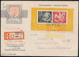 1950 DEBRIA Blokk Díjkiegészített FDC Hollandiába - Other & Unclassified