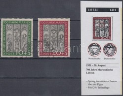 O 1951 Lübecki Mária Templom Sor Tévnyomattal Mi 139-140 I - Andere & Zonder Classificatie