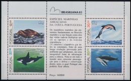 ** 1983 Nemzetközi Bélyegkiállítás BRASILIANA, Tengeri Emlősök Blokk,
International Stamp Exhibition BRASILIANA Marine M - Andere & Zonder Classificatie