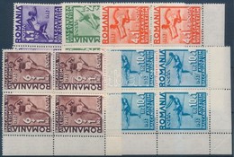 ** 1937 Atlétikai Bajnokság Sor ívsarki Négyestömbökben Mi 538-542 - Otros & Sin Clasificación